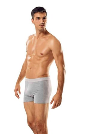 3 adet Tutku Likralı Erkek Gri Boxer 0114 Beden M