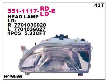 RENAULT 19 ÖN FAR LAMBA SOL DEPO