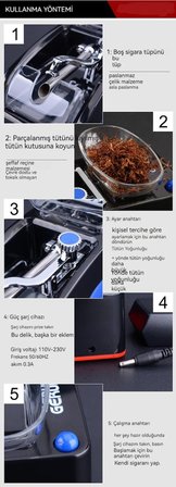 Qjqian Tütün Sarma Makinesi 8.0mm Elektrikli Mini Sarma Makinesi (Yurt Dışından)