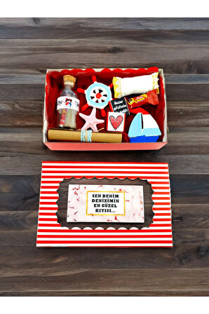 Sevgiliye Eşe Kız arkadaşa Sürprizi bol Doğumgünü Yıldönümü Hediye Konsepti Boximarin1R