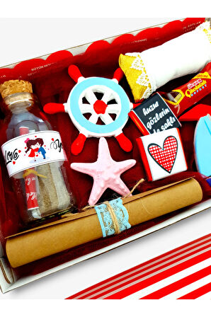 Sevgiliye Eşe Kız arkadaşa Sürprizi bol Doğumgünü Yıldönümü Hediye Konsepti Boximarin1R