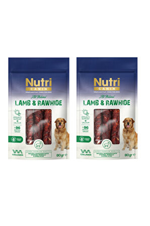 Nutri Canin Rawhide Kuzu Etli Köpek Ödülü 80 Gr. X 2 Adet