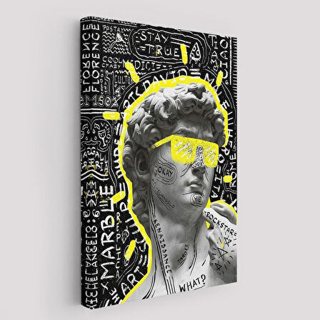 Michelangelo Buonarroti Davud Pop Art Tablosu-6376