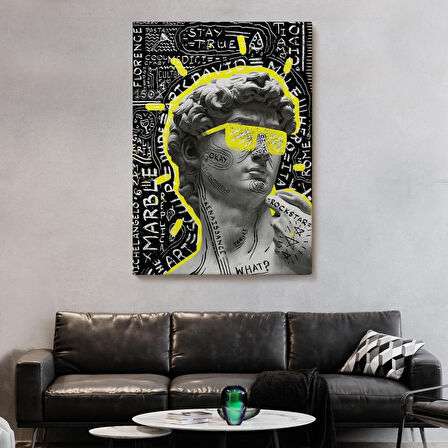 Michelangelo Buonarroti Davud Pop Art Tablosu-6376