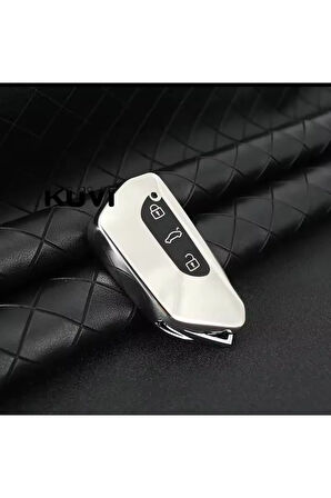 Volkswagen Golf 8 Anahtar Kılıfı Parlak Gümüş 2021-2025