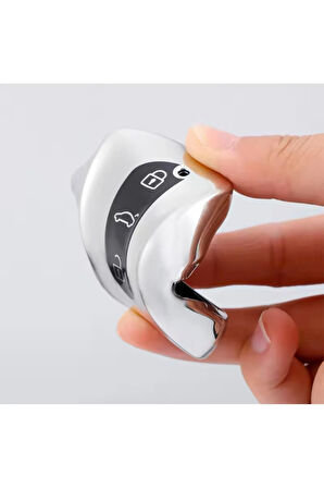 Volkswagen Golf 8 Anahtar Kılıfı Parlak Gümüş 2021-2025