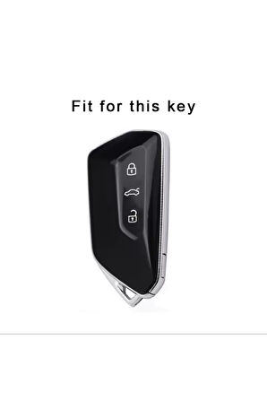 Volkswagen Golf 8 Anahtar Kılıfı Parlak Gümüş 2021-2025