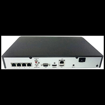 Hılook Nvr-104mh-c/4p, 4kanal, 8mpix, 4 Port Poe,   H265+, 1 Hdd Desteği, 1080p Kayıt, 80mbps Bant Genişliği, Nvr