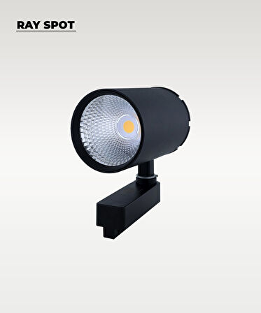 40W Döküm Kasa Siyah Ray Spot 4000K (Gün Işığı) - Titreşim Yapmaz