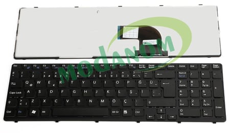 Sony Vaio SVE15127CJB Klavye Türkçe Siyah Çerçeve