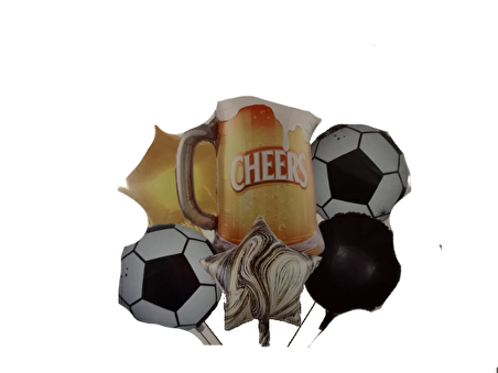 FOLYO BALON BUKET SETİ BİRA CHEERS 6'Lİ (D.Ü 80TL)