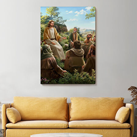 İsa Mesih Havarilerine Ders Veriyor, Hristiyan Hediye Tablosu Jesus Christ -6382