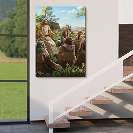 İsa Mesih Havarilerine Ders Veriyor, Hristiyan Hediye Tablosu Jesus Christ -6382