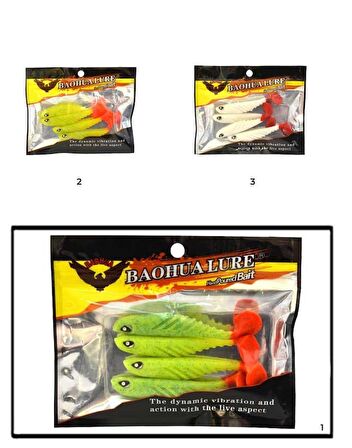 Captain 3557 Viper Soft 8.5cm Levrek Silikonu 4'lü Paket RENK:2