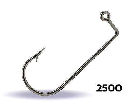 Youvella 2500 Jig Head İğnesi 2 No Delikli Uzun 100’Lü Kutu Nikel
