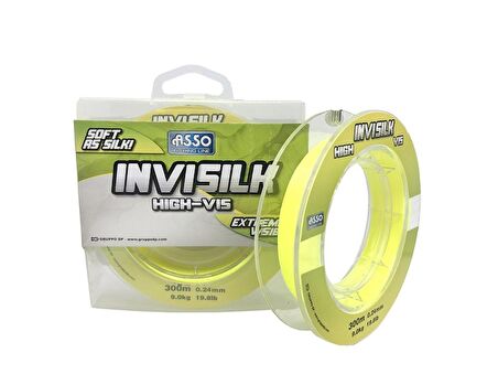 ASSO INVISILK SURF CASTING CLEAR YELLOW 300 MT 0.28MM MİSİNA