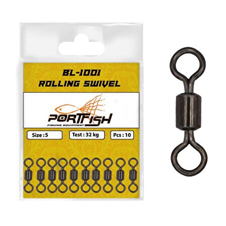 Portfish BL1001 Paslanmaz Fırdöndü  NO:8/0