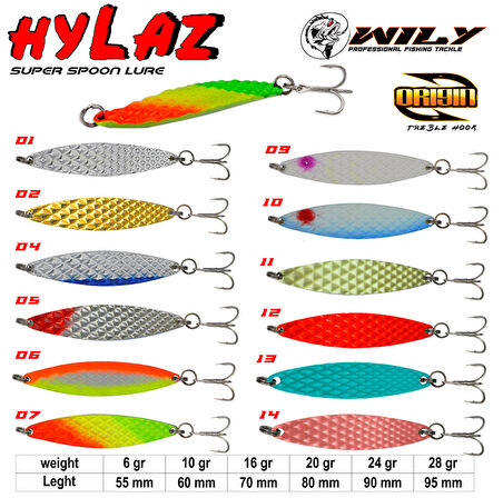 Wily Hylaz Olta Kaşık 16gr 70 mm - Hologramlı RENK:05