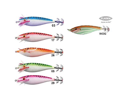 FLADEN KALAMAR ZOKASI KURŞUNSUZ FOSFORLU 8CM RENK:WOG