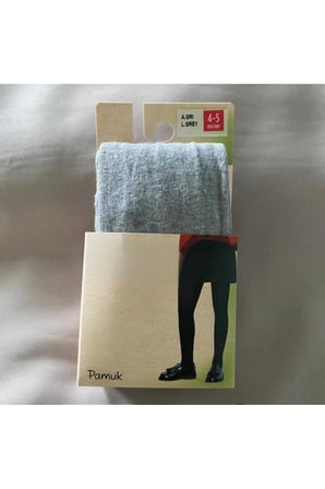 Kız Çocuk Gri Pamuk Cotton Kalın Külotlu Çorap