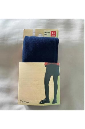 Kız Çocuk Lacivert Pamuk Cotton Kalın Külotlu Çorap