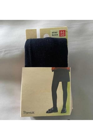 Kız Çocuk Siyah Pamuk Cotton Kalın Külotlu Çorap
