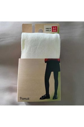 Kız Çocuk Vanilya Pamuk Cotton Kalın Külotlu Çorap