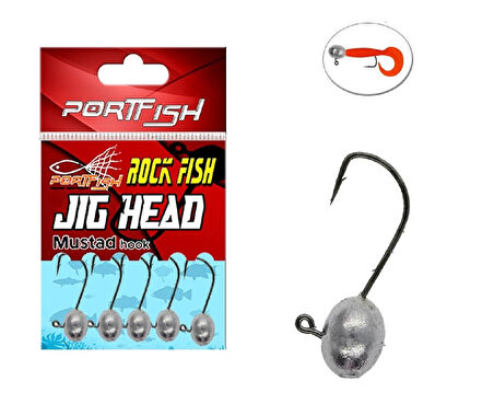 Portfish Jig Head 0,8Gr Mustad İğneli 5Li Pkt