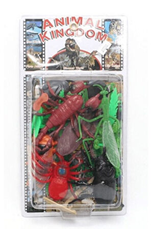 Böcek Hayvan Seti Oyuncak Böcekler Vahşi Hayvanlar Akrep Örümcek Arı Böcek Çekirge Seti 21 Parça