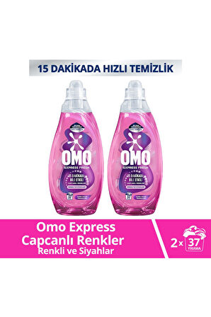 Omo Express Fresh Capcanlı Renkler Renkli Ve Siyahlar Sıvı Çamaşır Deterjanı 1480 ml X2