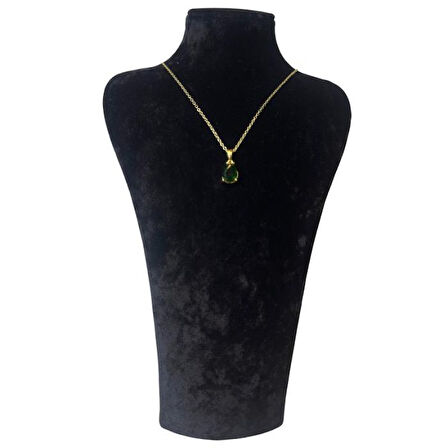 Uretti - Melik 9215 Yeşil Damla Taşlı Şık Kolye