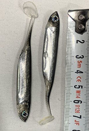 RYUJİ REAL FİSH 8 CM SİLVER  SİLİKON YEM