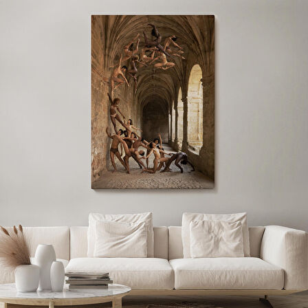 Rob Woodcox İnsan Dalgasi Adlı Eseri Duvar Tablosu-6389