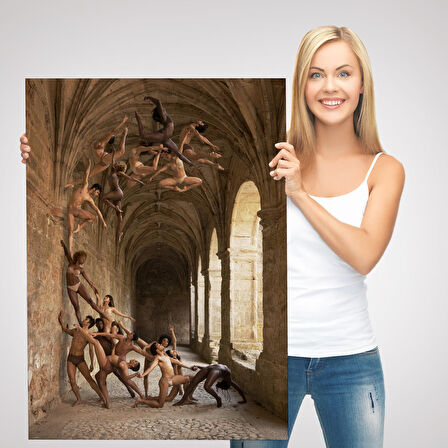 Rob Woodcox İnsan Dalgasi Adlı Eseri Duvar Tablosu-6389