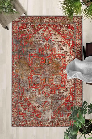 Kaymaz Taban Yıkanabilir Halı – Mutfak, Salon, Yatak Odası için Modern Dijital Baskı Halı (SLNHALI27