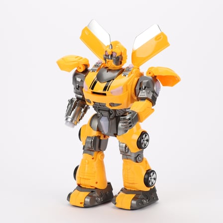 Tower Thunder Uzaktan Kumandalı 40 Cm Robot  Sarı – Disk Atabilen Işıklı ve Sesli Robot