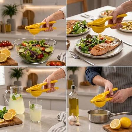 Kararlı Ticaret® Sarı Metal Limon Sıkacağı, Manuel Narenciye Sıkma Aparatı