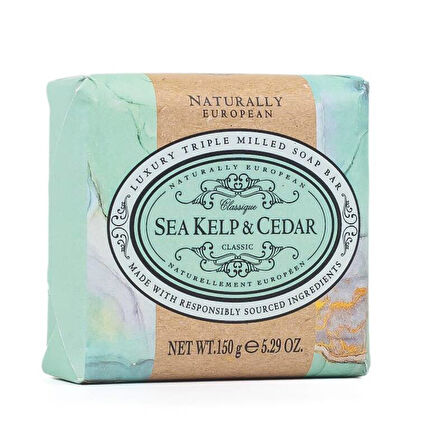 Naturally European Sabun Sea Kelp & Cedar 150 Gr
