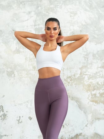 Eflatun Ekstra Yüksek Bel Toparlayıcı Spor Tayt