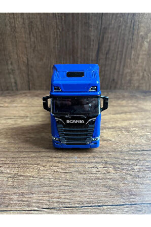 Sesli Işıklı Scania Tır R73O Oyuncak Tır Kafası Taşıyıcı  1/64 Oyuncak Tır Kafası Mavi 12 Cm