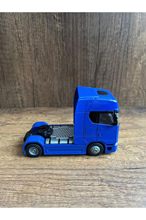Sesli Işıklı Scania Tır R73O Oyuncak Tır Kafası Taşıyıcı  1/64 Oyuncak Tır Kafası Mavi 12 Cm