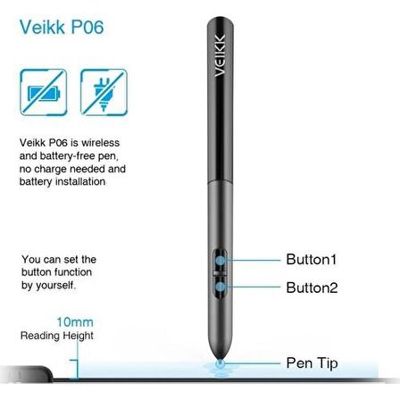 Veikk A30 6 inç Grafik Tablet