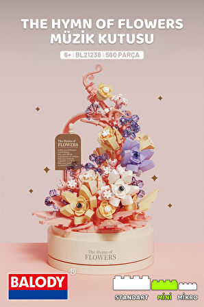 Balody The Hymn of Flowers Müzik Kutusu (BL21238) – Mini Blok Yapı Oyuncakları Seti