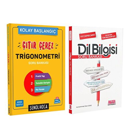 Şenol Hoca Çıtır Çerez Trigonometri ve AKM Dil Bilgisi Soru Bankası Seti 2 Kitap