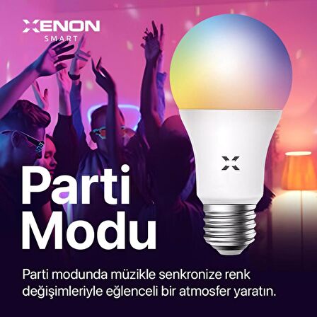 Xenon Smart Wi-Fi LED Akıllı RGB Ampul  (5 adet)