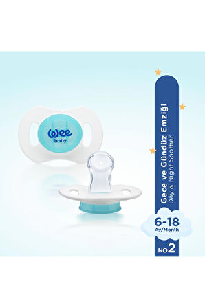 Wee Baby 2'li Gece Gündüz Emzik No:2  Mavi 153
