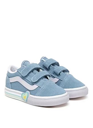 Vans Mavi Bebek Yürüyüş Ayakkabısı VN000D4SCFL1-Old Skool V Heart