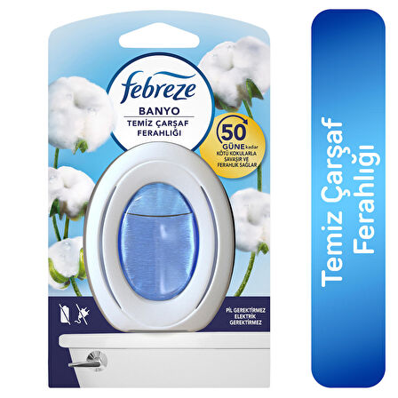 Febreze Hava Ferahlatıcı Banyo Oda Kokusu Temiz Çarşaf Ferahlığı