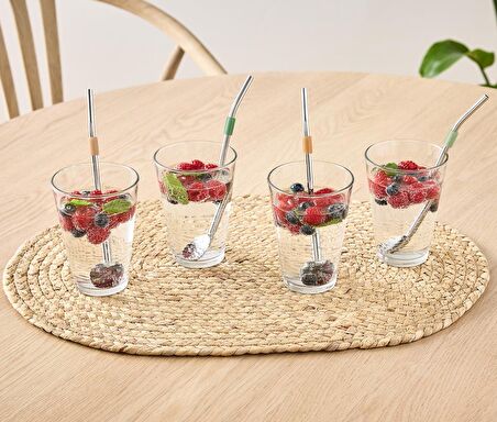 İçecek Kaşığı, Pipet Olarak Kullanılabilir, 4 Adet