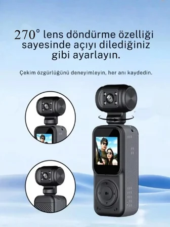 4K Mini Wifi Aksiyon Kamerası Taşınabilir Video Kaydedici 1,56' Ekranlı